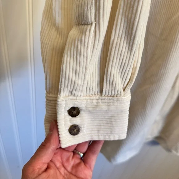 Madewell Corduroy Long-Sleeve Mini Shirtdress 100% Cotton Size Large - Picture 8 of 14